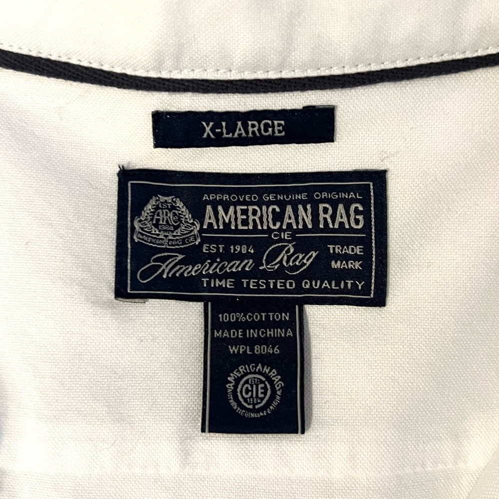 American Rag White Button Down Long Sleeve Shirt - Picture 2 of 3
